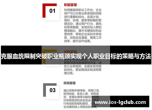 克服血统限制突破职业瓶颈实现个人职业目标的策略与方法 克服血统限制突破职业瓶颈实现个人职业目标的策略与方法