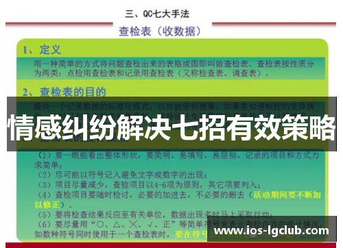 情感纠纷解决七招有效策略 情感纠纷解决七招有效策略
