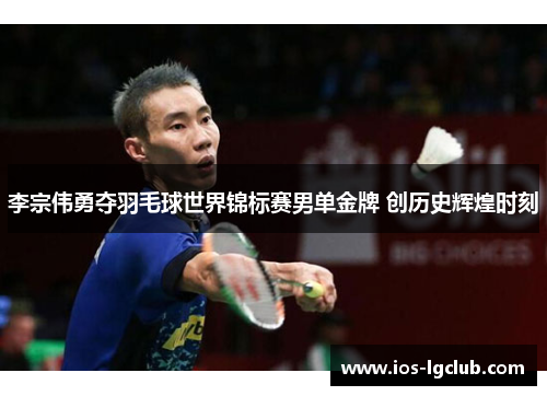 李宗伟勇夺羽毛球世界锦标赛男单金牌 创历史辉煌时刻